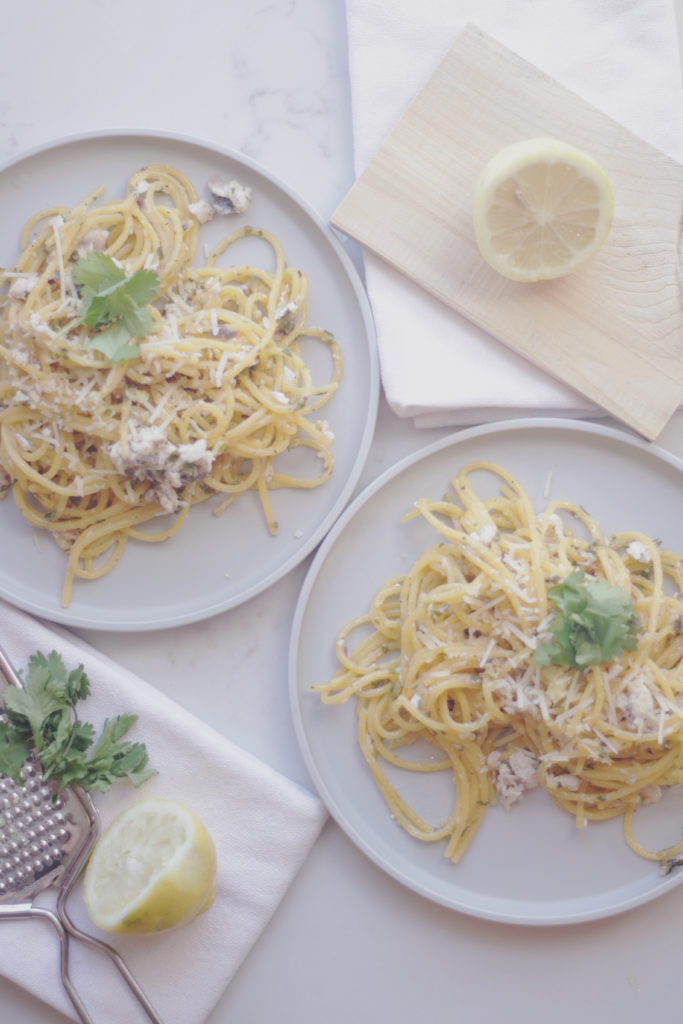 mahi lemon garlic pasta thesimplelove.com