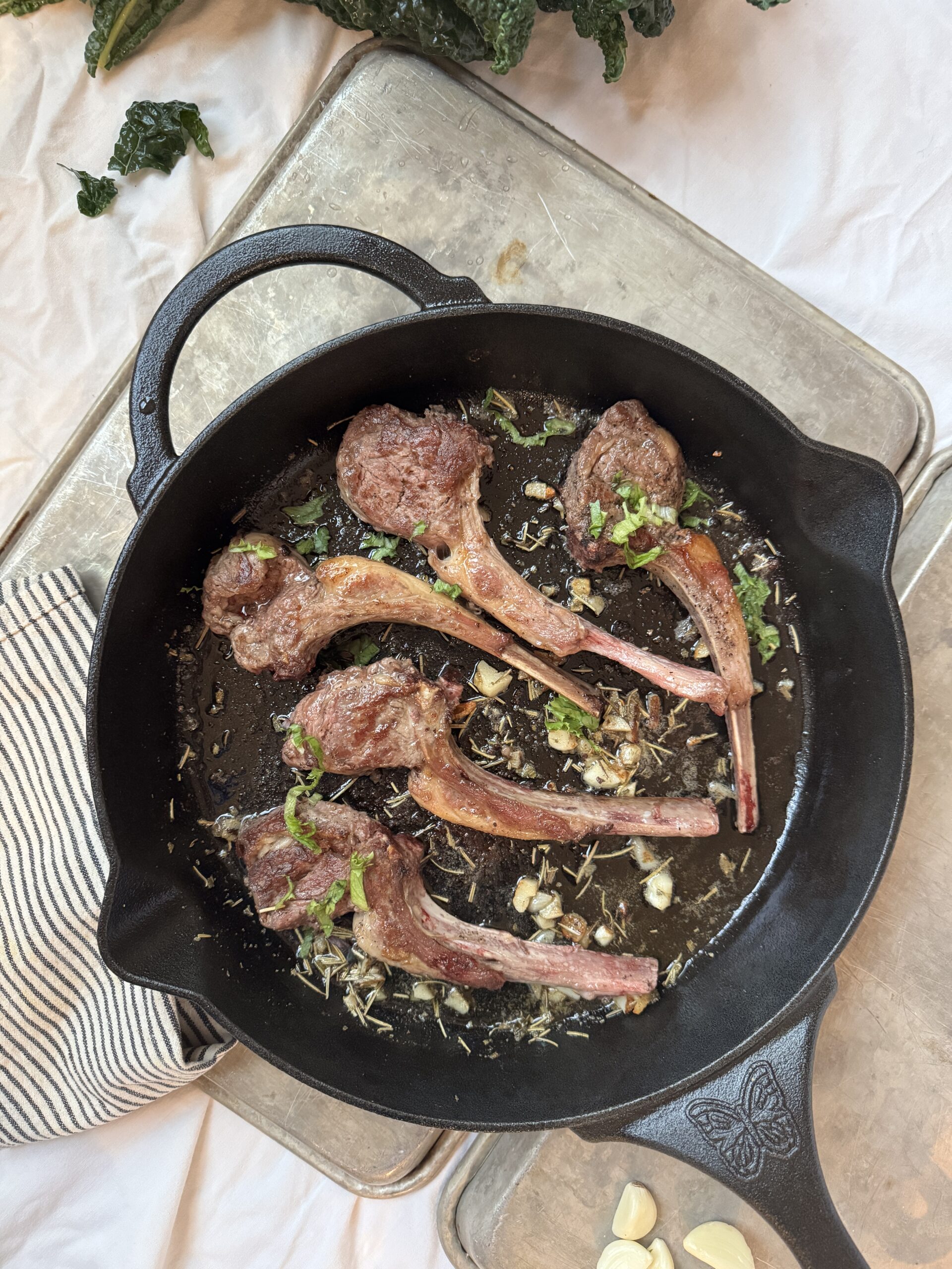 Easy Garlic Herb Lamb Chops