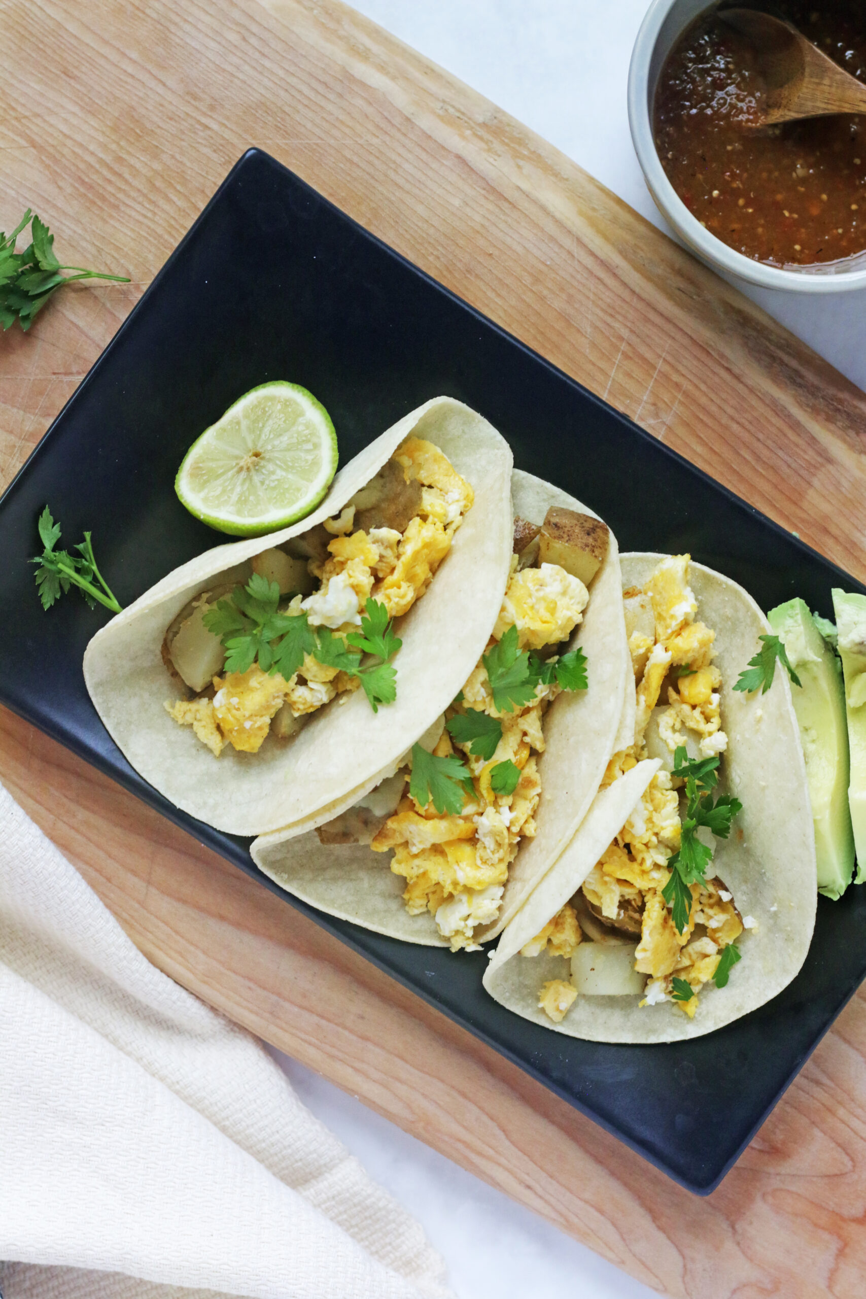 Potato & Egg Breakfast Tacos